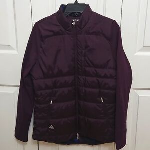 Adidas Purple Climawear Puffer Poly Fill Full-Zip Jacket/ Large